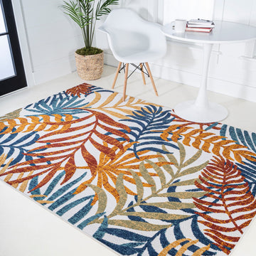 Tropics Palm Leaves Indoor/outdoor Area Rug